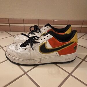 Nike Air Force 1 Low Rayguns White Orange Amarillo CU8070-100 Mens Sneaker
